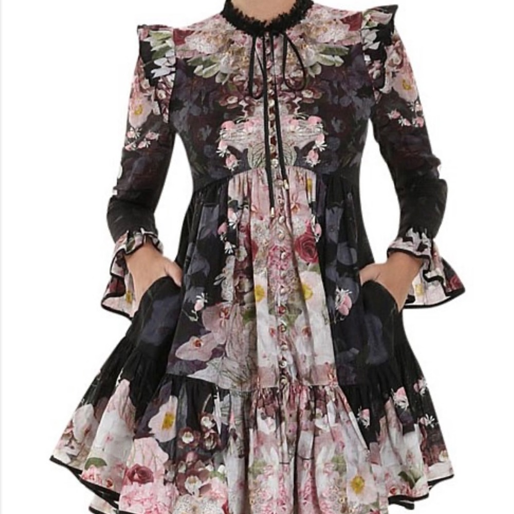 ZIMMERMAN DRESS
The Dancer Tie Neck Mini Black Garden Floral - Picture 9 of 12